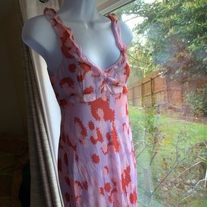 Anthropologie Deletta Silk Floral Ruffle Dress, Size 2